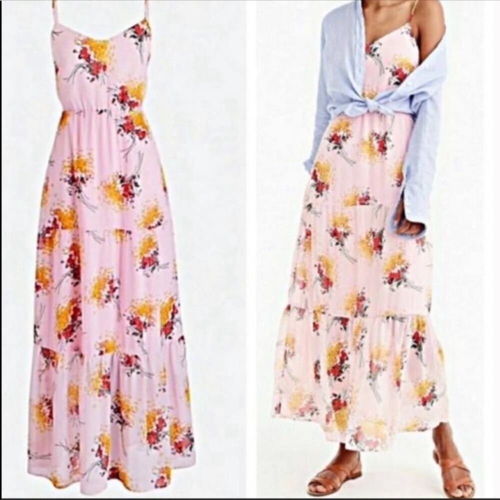 NWT J. Crew Tiered Maxi Dress Sunburst Floral Dress
